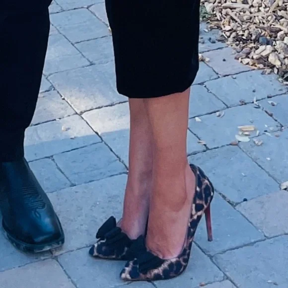 Betsey Johnson Leopard Print Pumps with Red Stiletto Heel - Picture 8 of 8